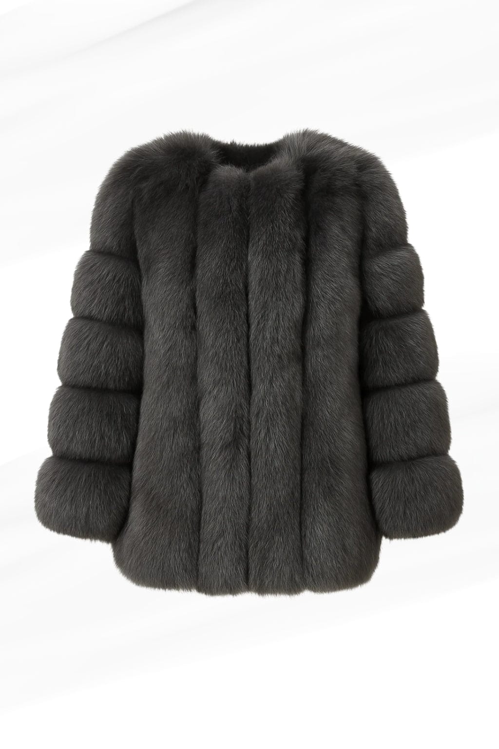 Manteau large en fourrure anthracite Héritage fourrure