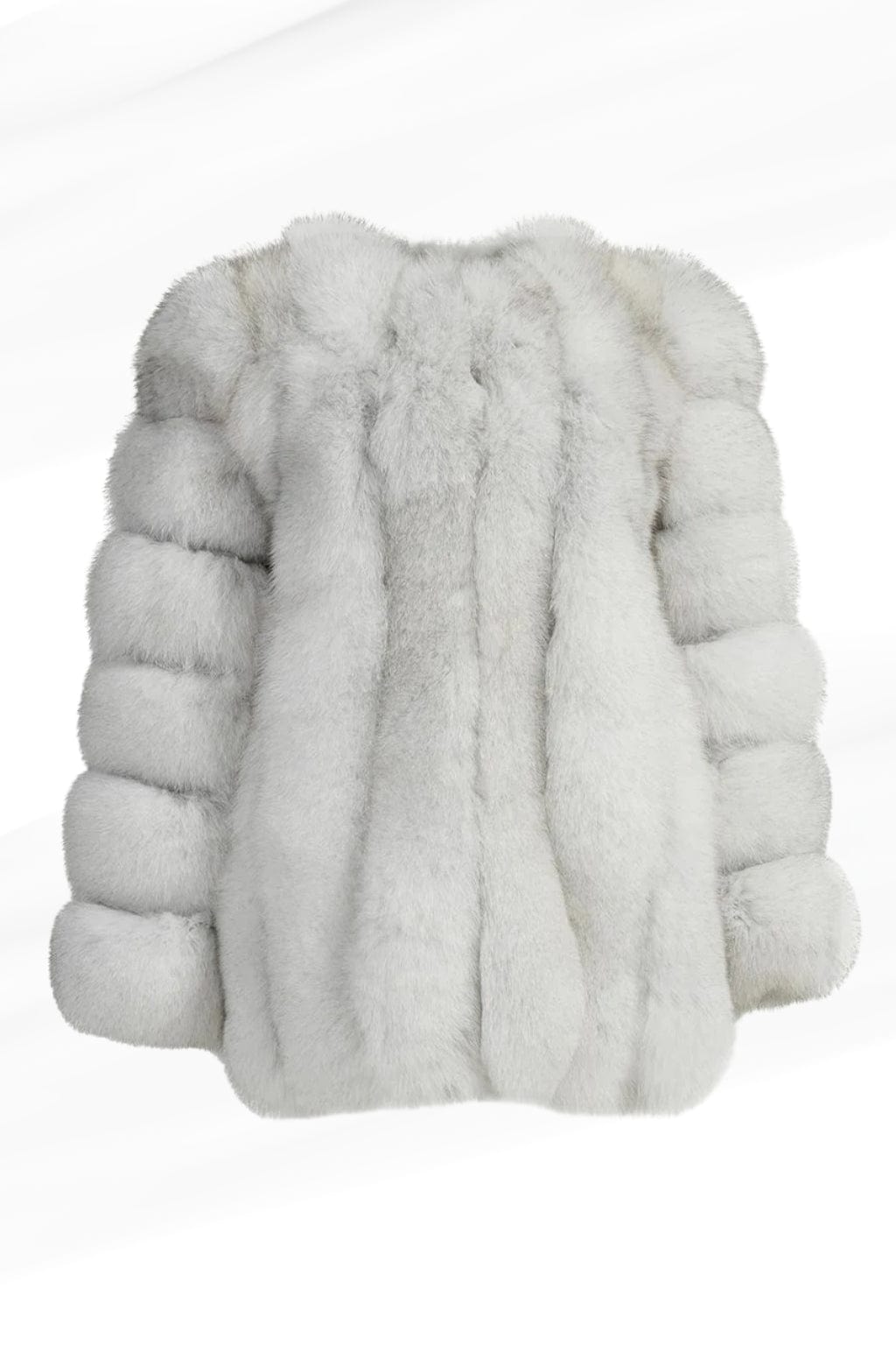 Manteau large en fourrure blanc Héritage fourrure