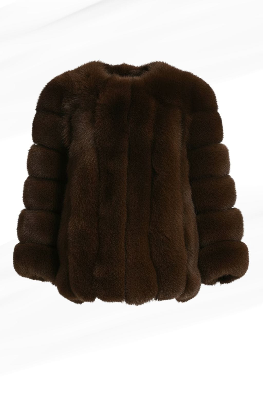 Manteau large en fourrure brun Héritage fourrure