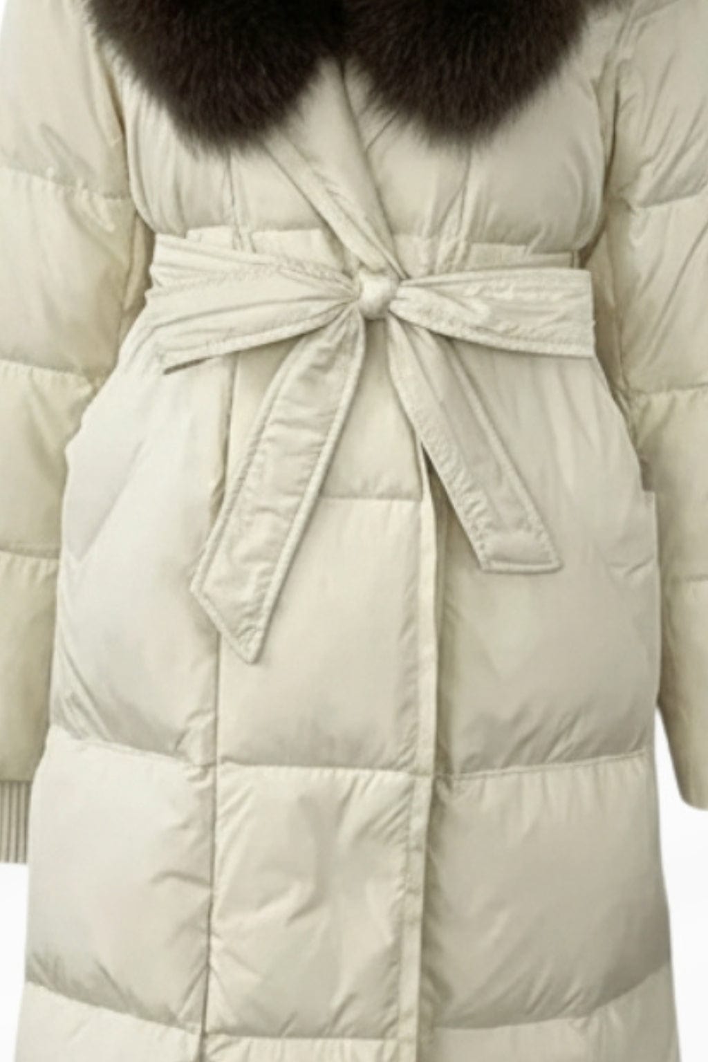 Parka à capuche en fourrure brun Héritage fourrure