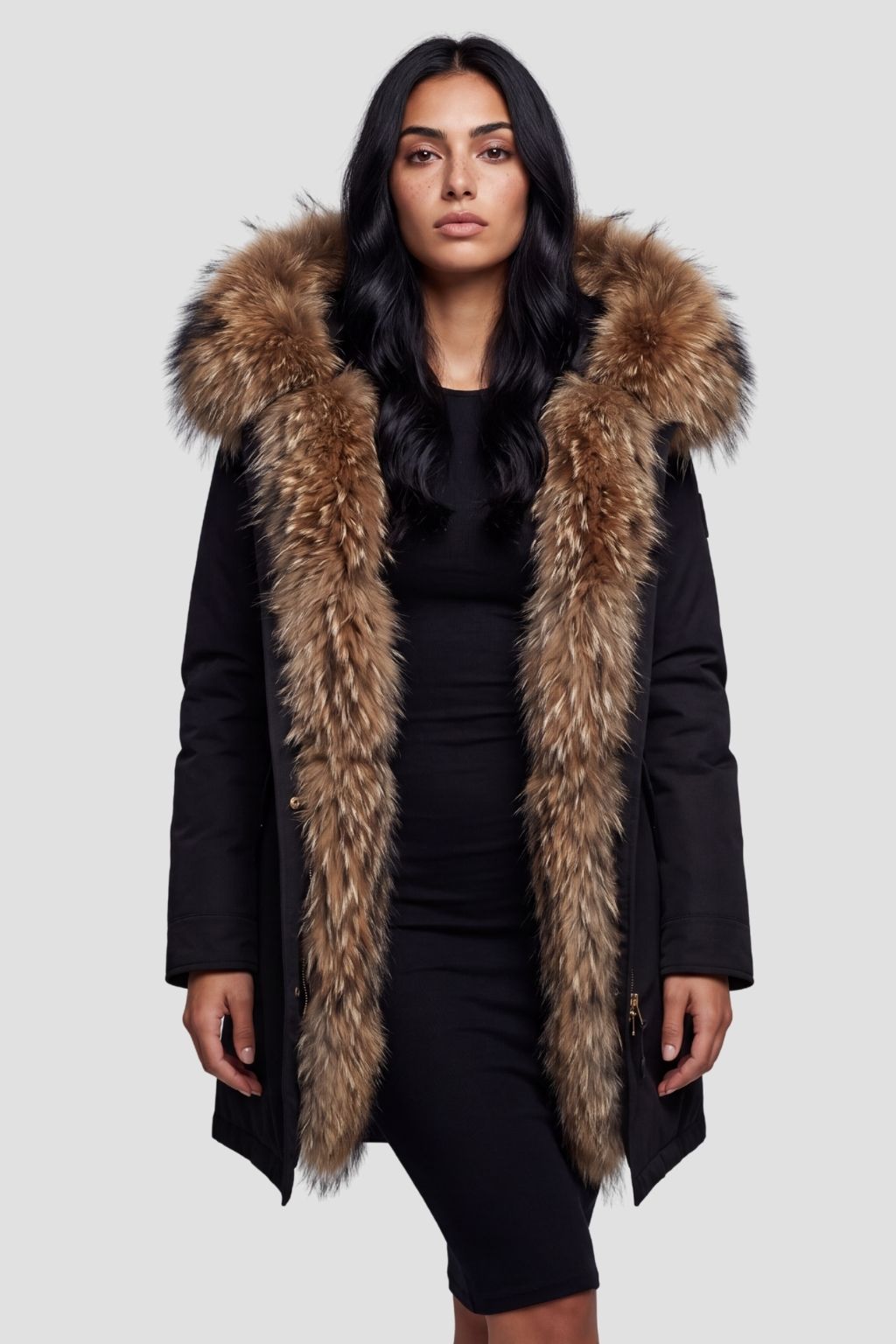 Parka à capuche en fourrure femme Héritage fourrure