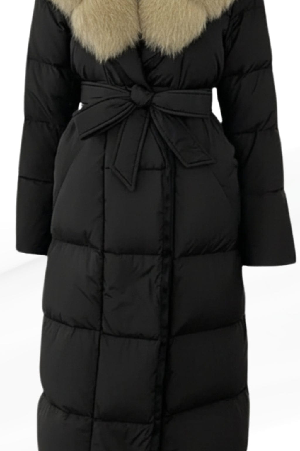 Parka à capuche en fourrure femme noire Héritage fourrure