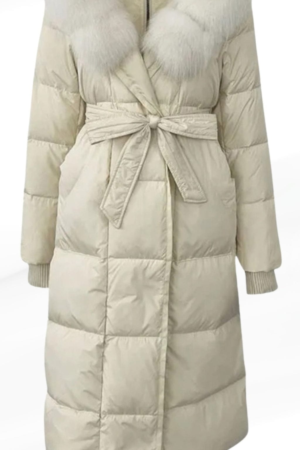 Parka fourrure femme beige Héritage fourrure