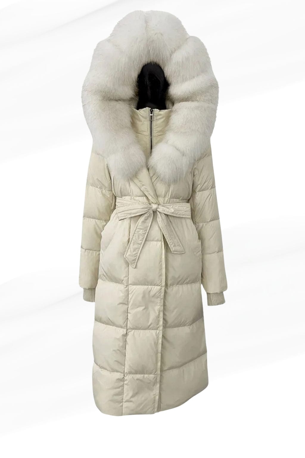Parka fourrure femme beige Héritage fourrure