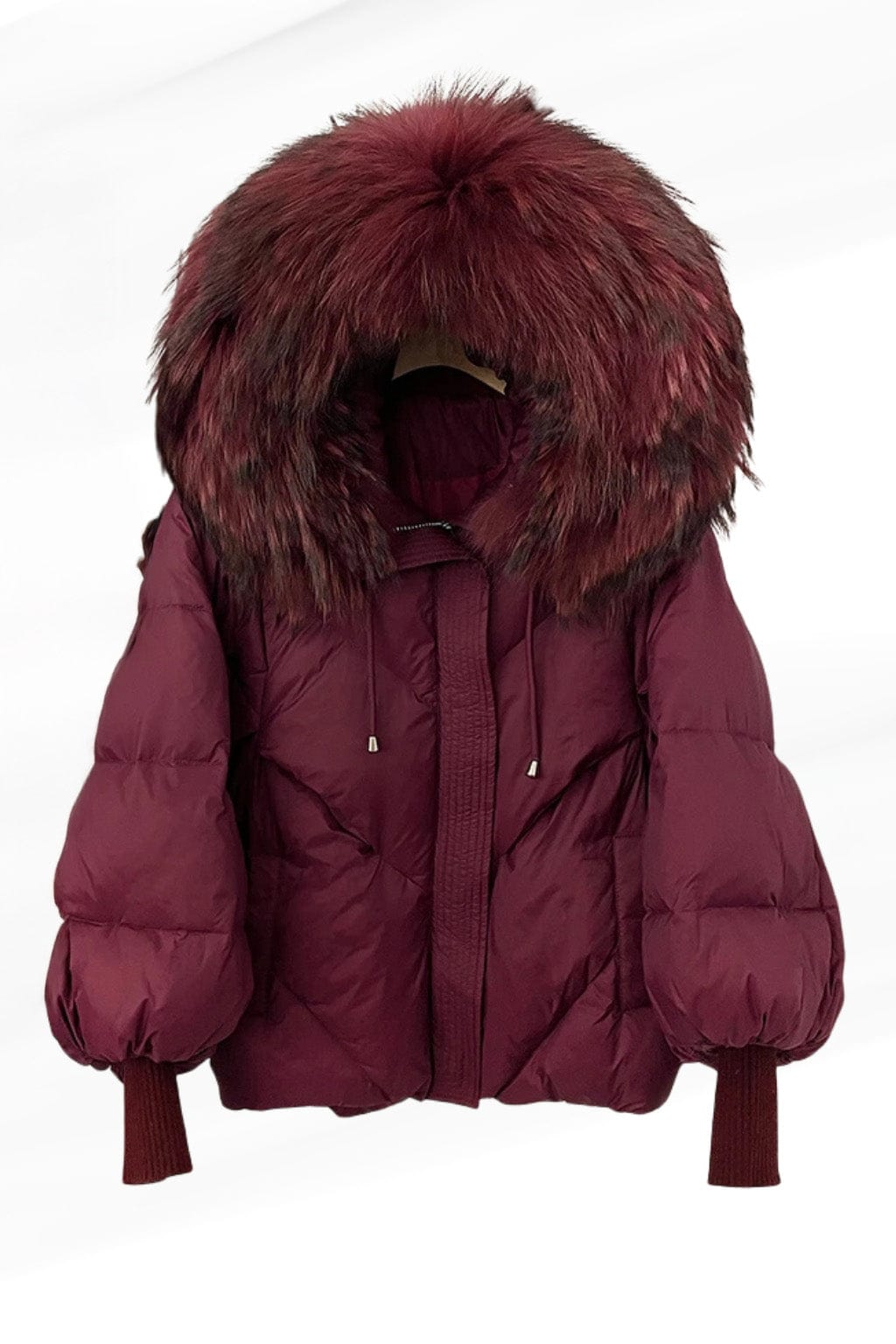 Parka fourrure femme bordeaux Héritage fourrure