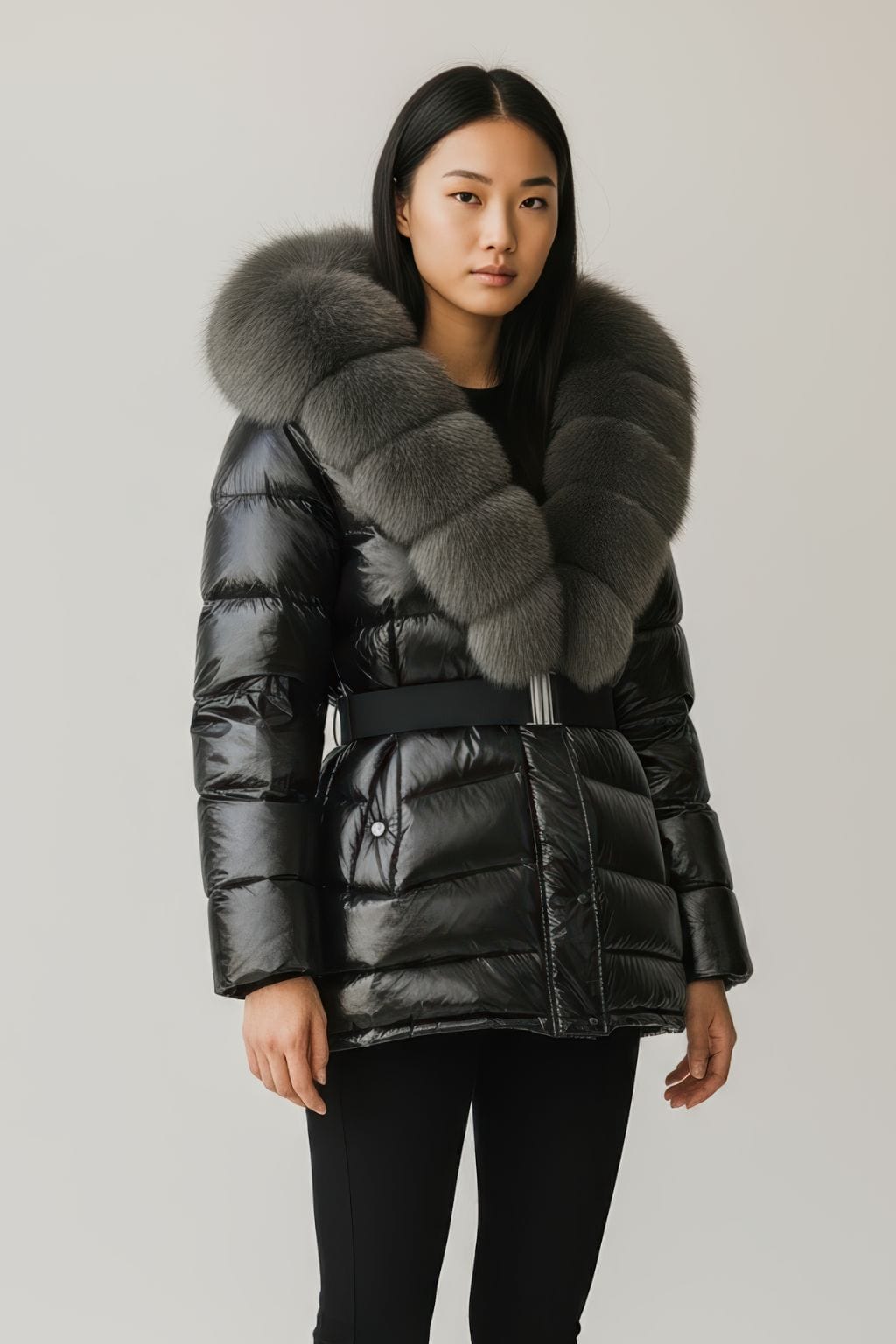 Parka fourrure femme brillante Héritage fourrure