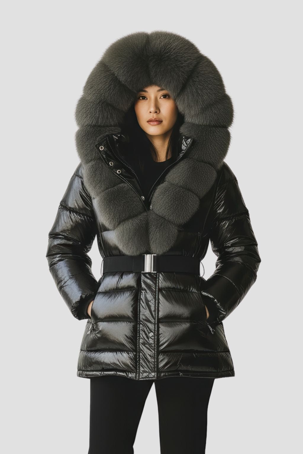 Parka fourrure femme brillante Héritage fourrure