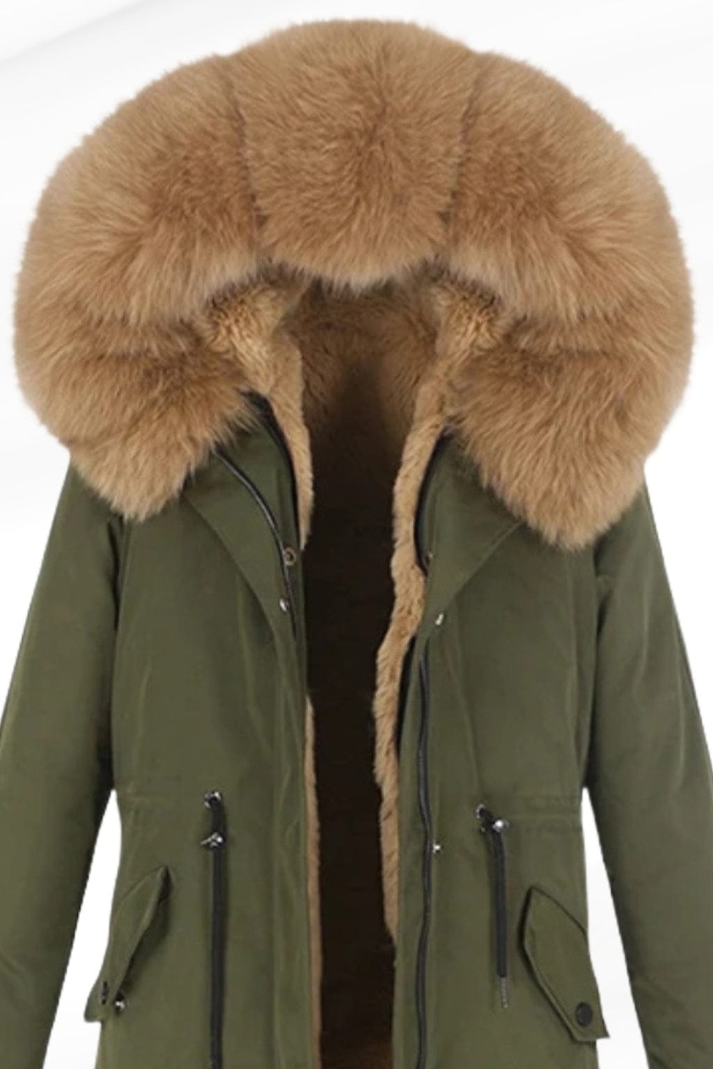 Parka fourrure femme kaki Héritage fourrure