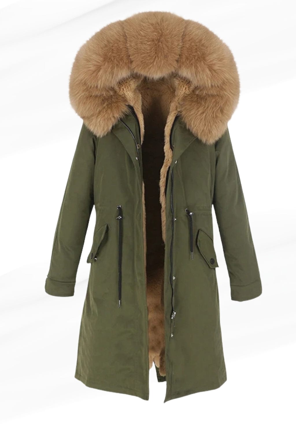 Parka fourrure femme kaki Héritage fourrure