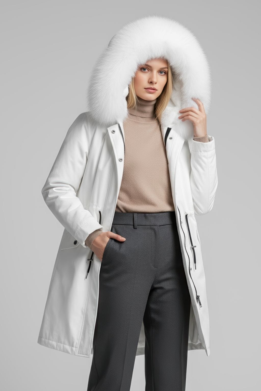 parka fourrure femme lumineuse Héritage fourrure