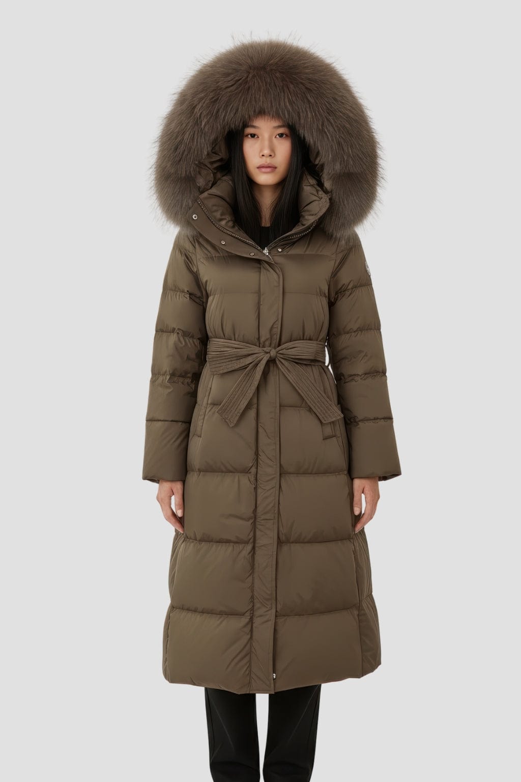 Parka fourrure femme marron Héritage fourrure