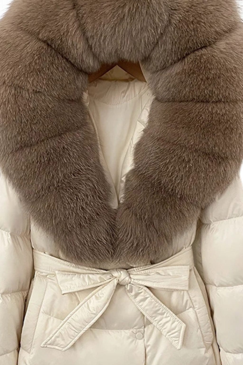 Parka fourrure femme nacré Héritage fourrure