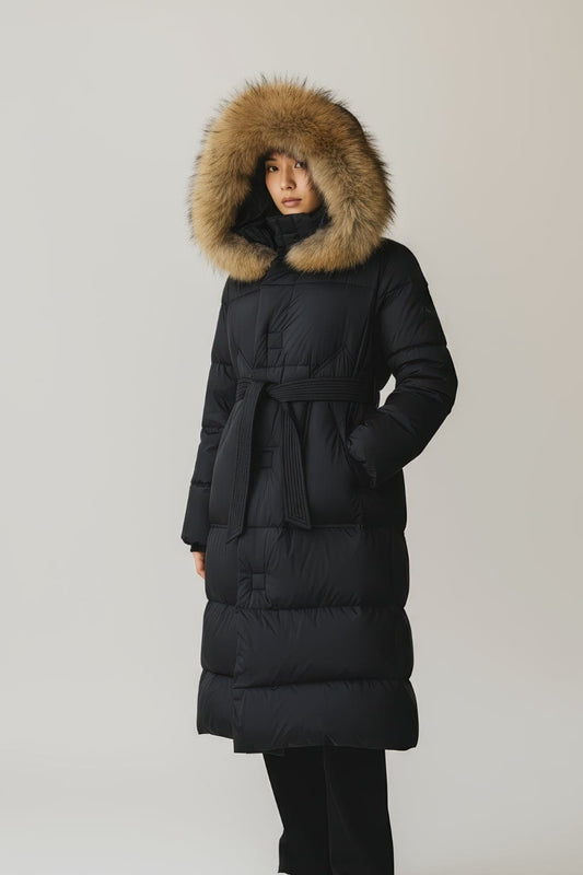 Parka fourrure femme noire Héritage fourrure