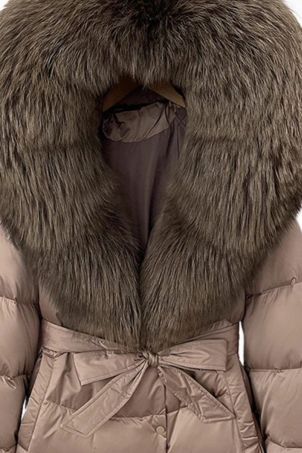Parka fourrure femme noisette Héritage fourrure