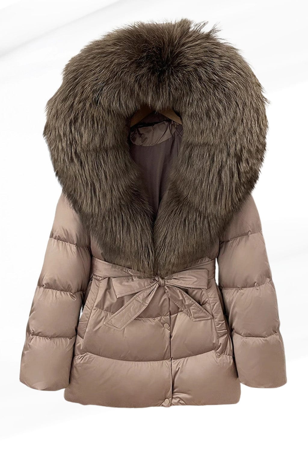 Parka fourrure femme noisette Héritage fourrure