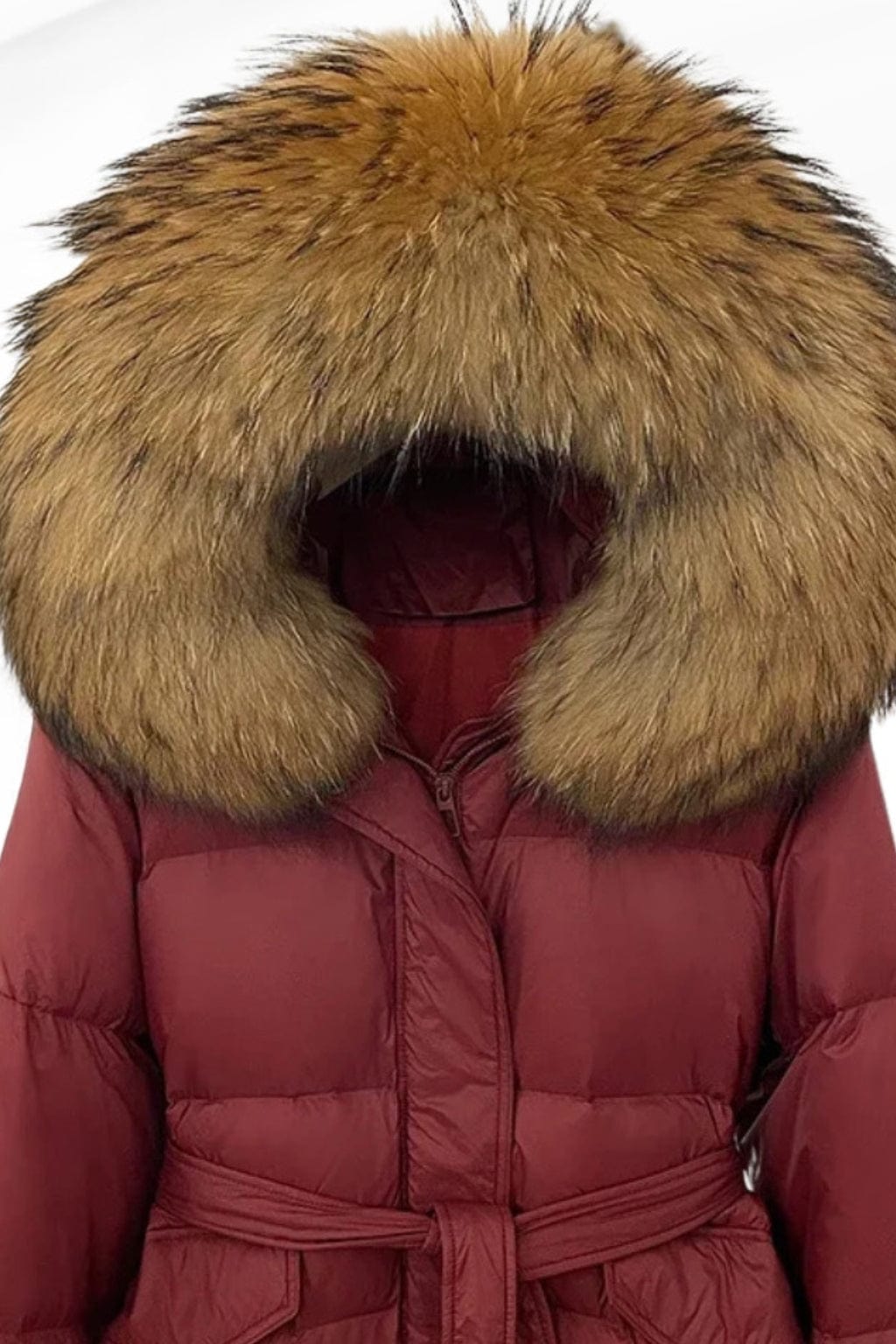 Parka fourrure femme rouge Héritage fourrure