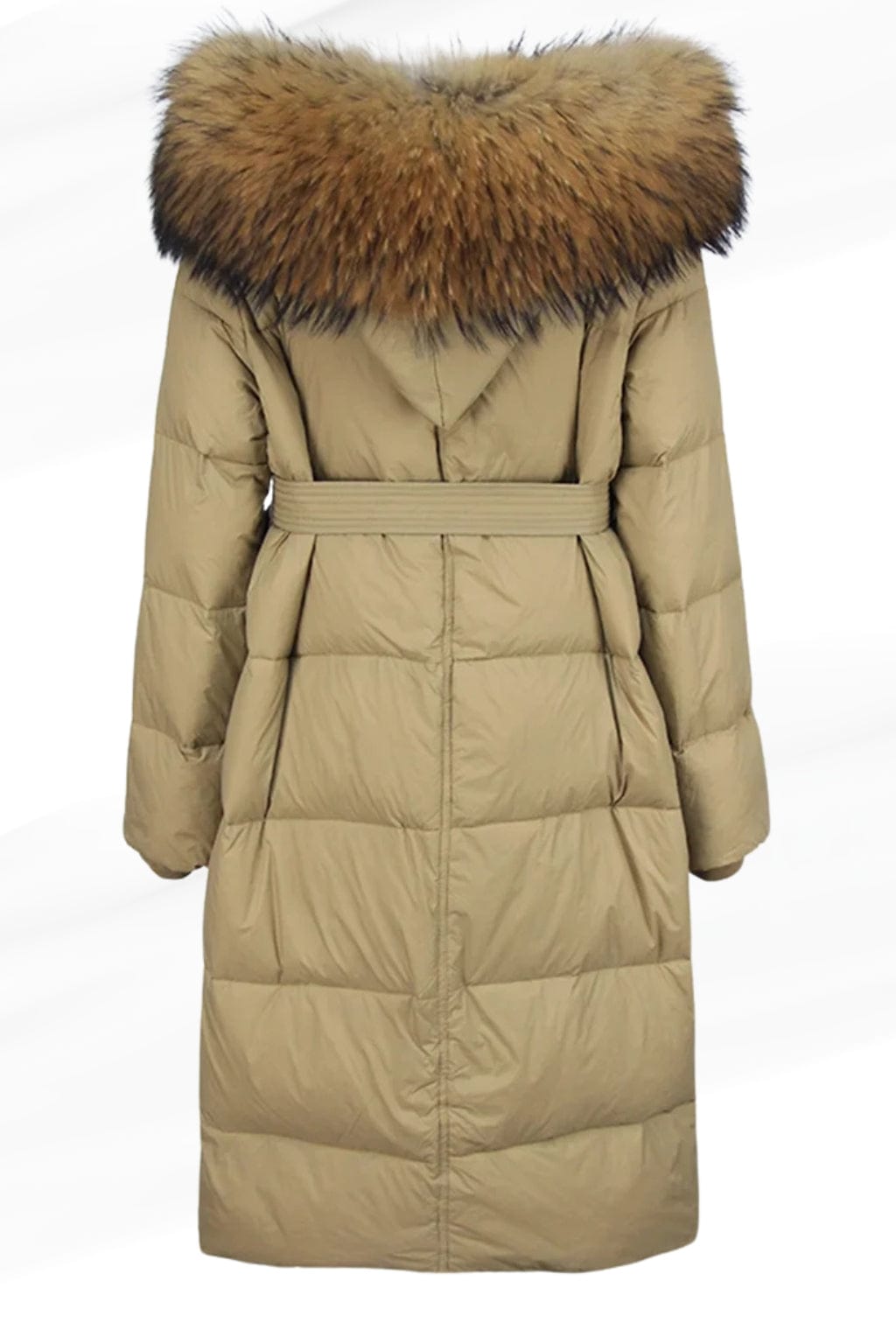 Parka longue en fourrure camel Héritage fourrure