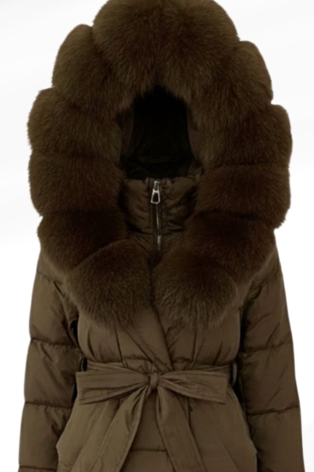 Parka longue en fourrure marron Héritage fourrure