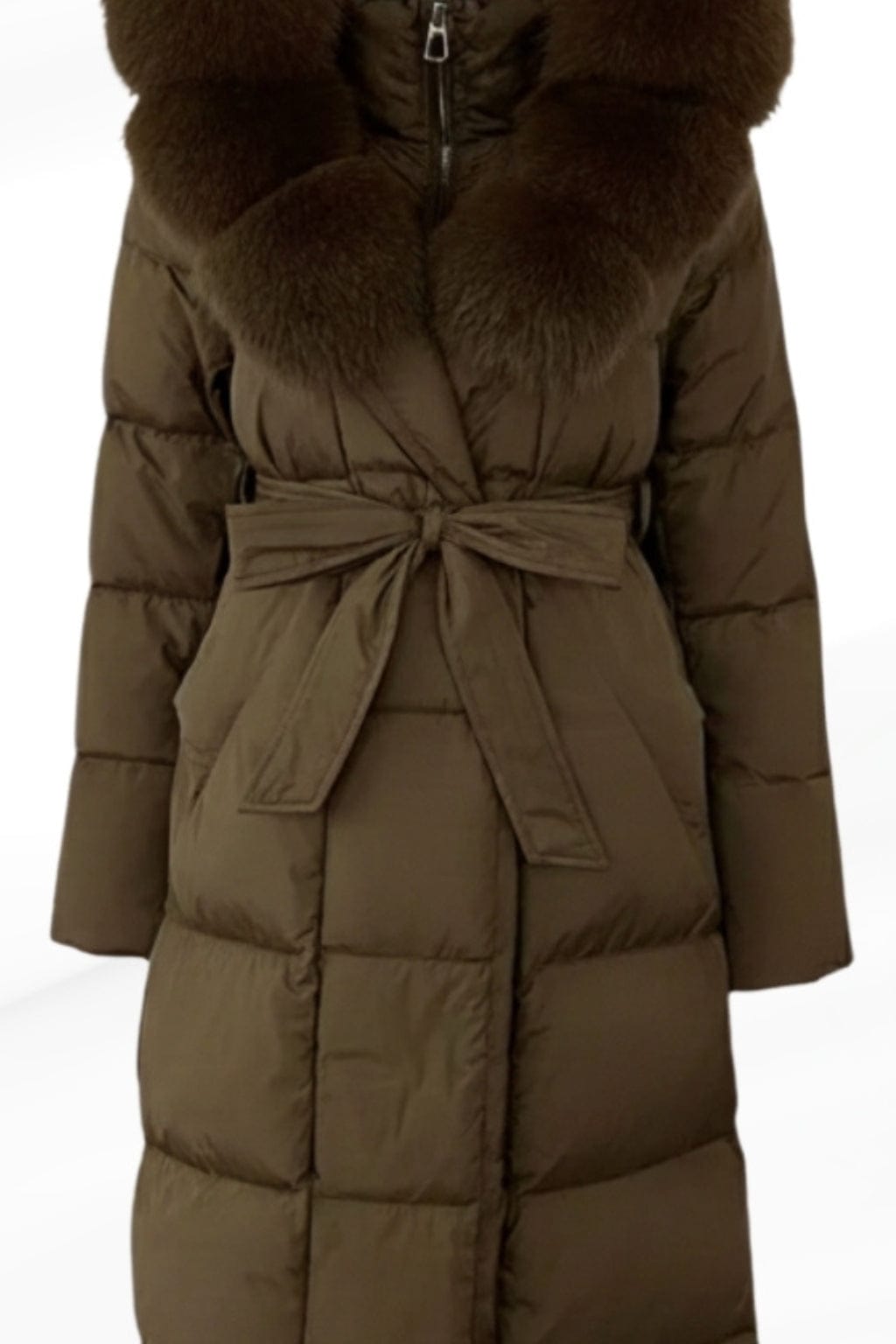 Parka longue en fourrure marron Héritage fourrure