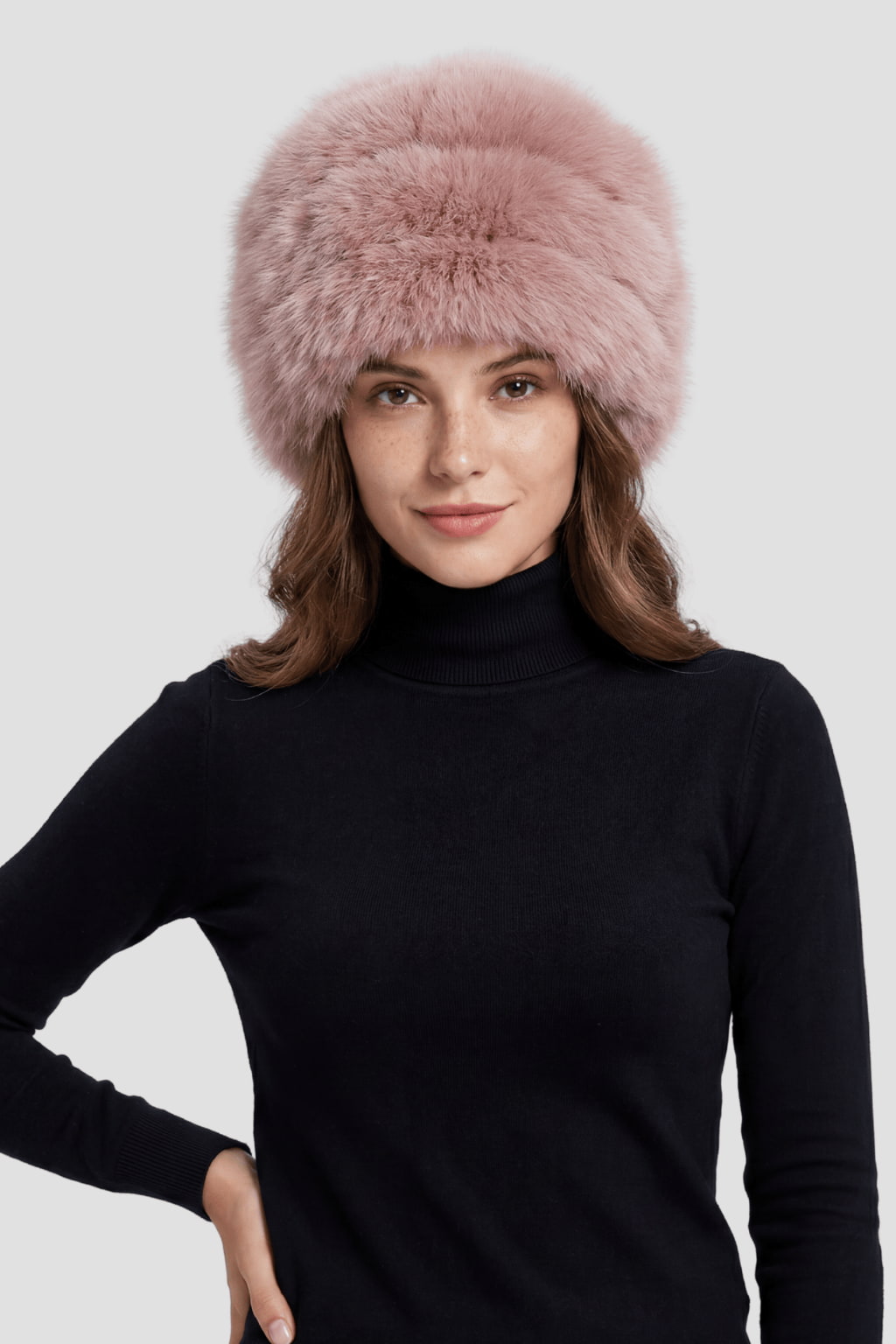 Toque en fourrure rose Héritage fourrure