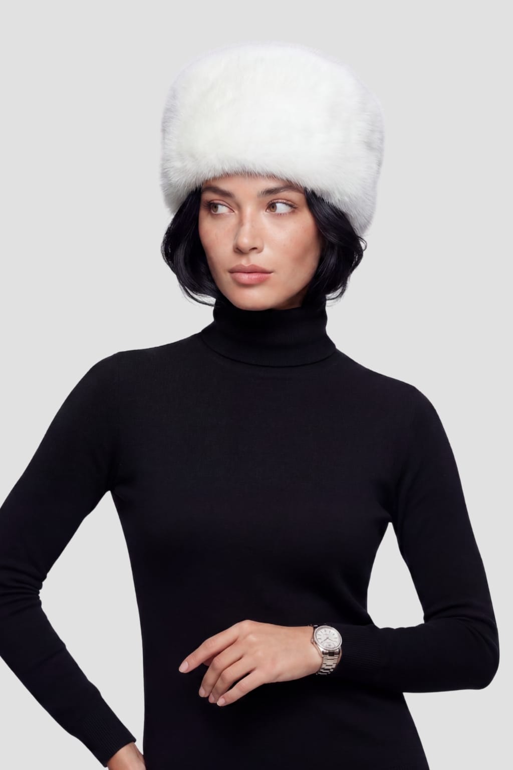 Toque fourrure blanc Héritage fourrure
