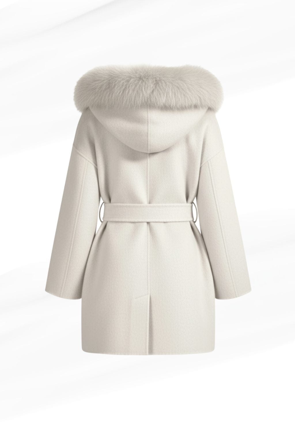 Veste à fourrure avec capuche blanche Héritage fourrure