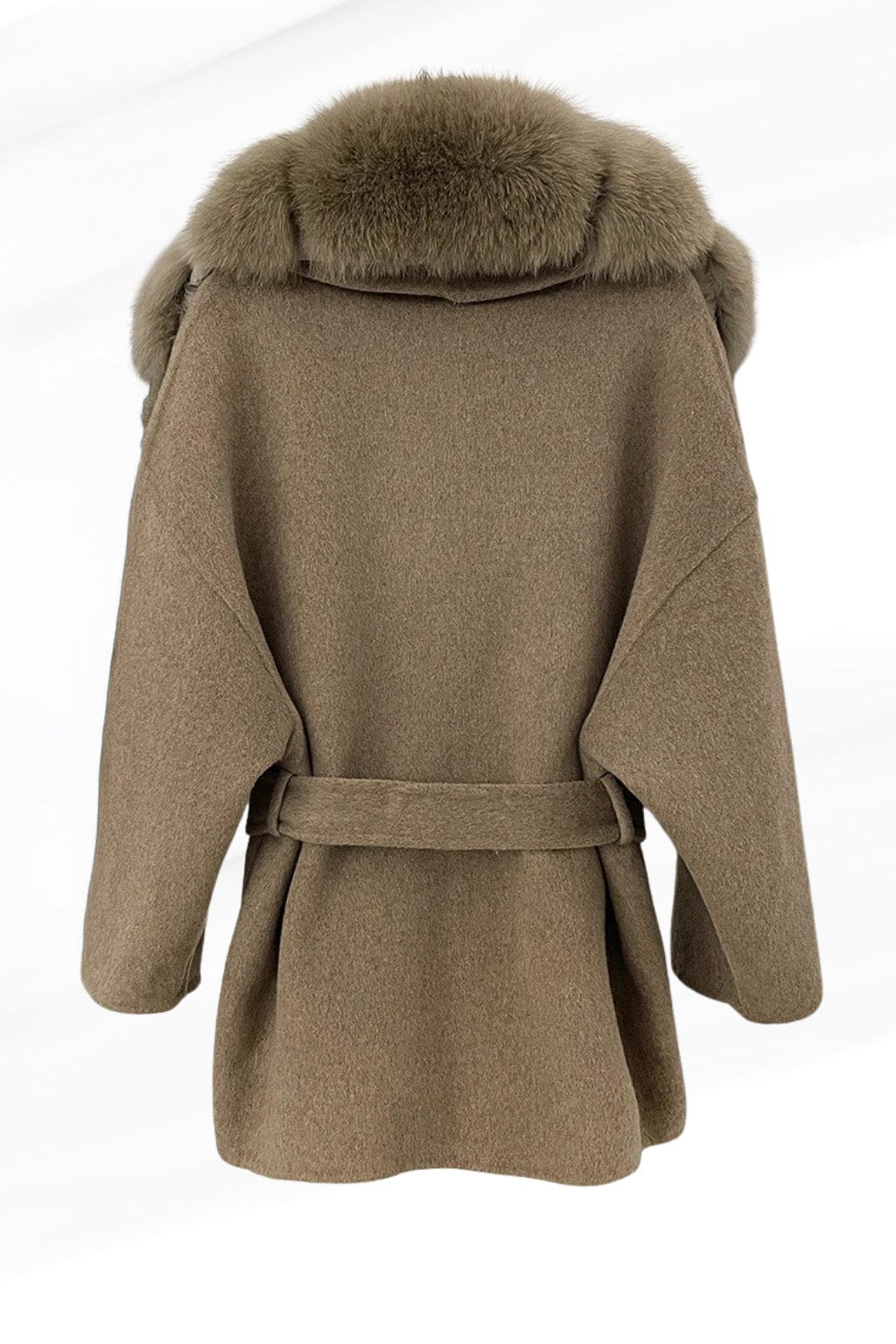 Veste col en fourrure marron Héritage fourrure