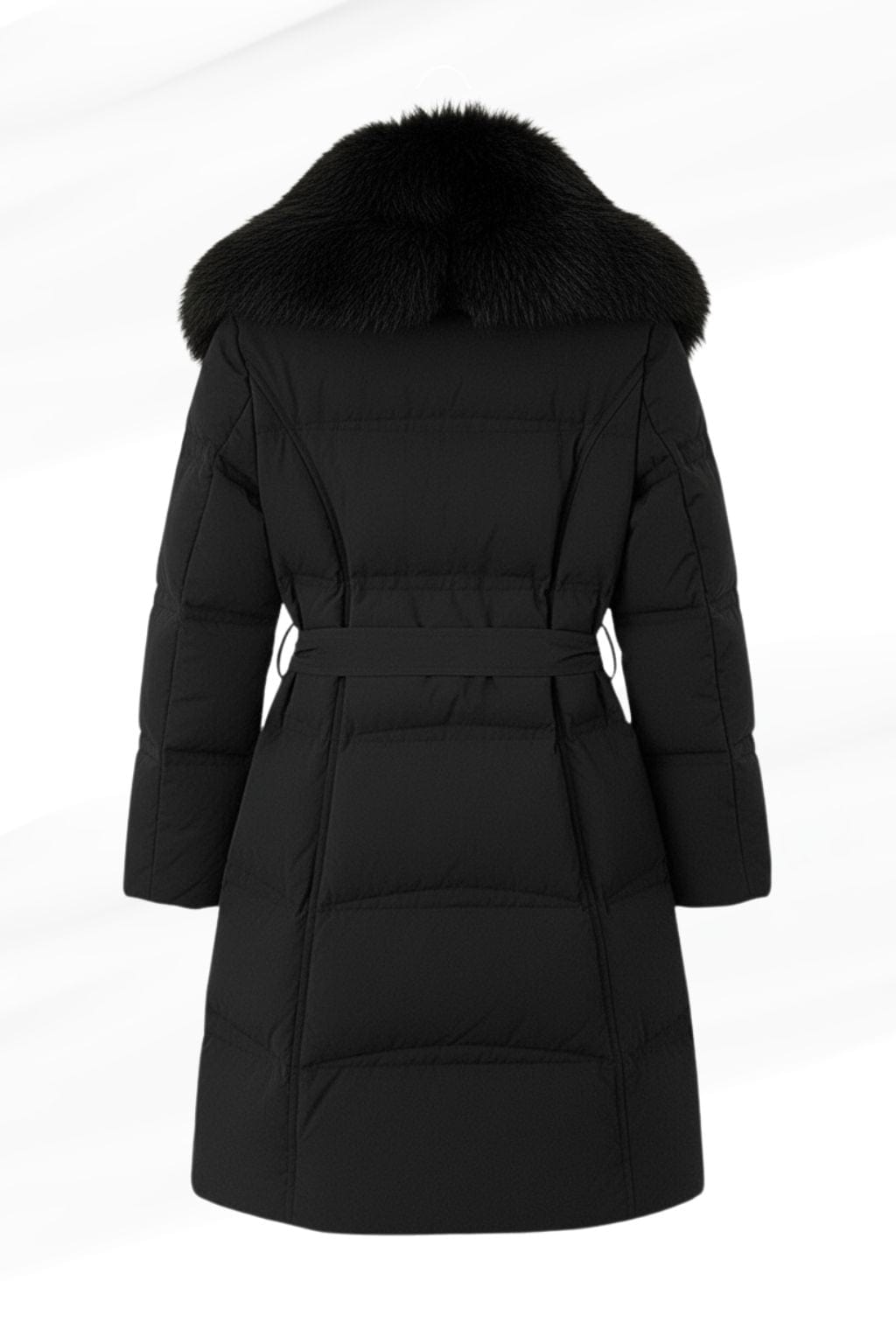 Veste col en fourrure noire Héritage fourrure
