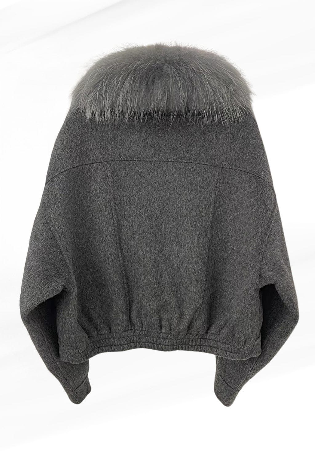 Veste courte en fourrure grise Héritage fourrure