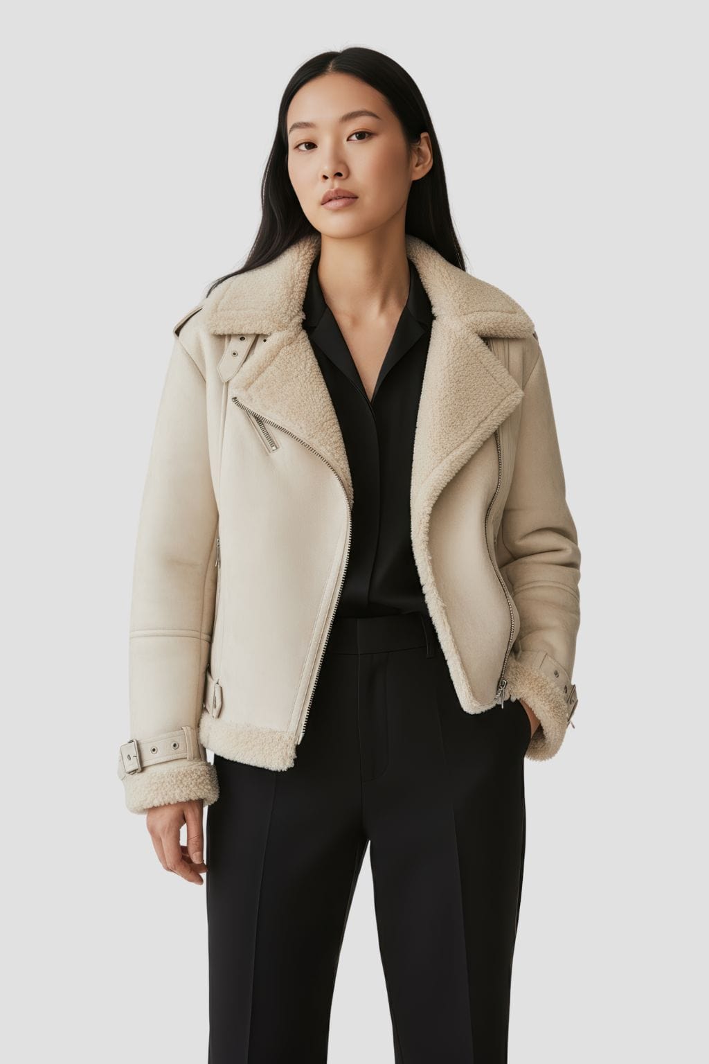 Veste fourrure daim femme Héritage fourrure