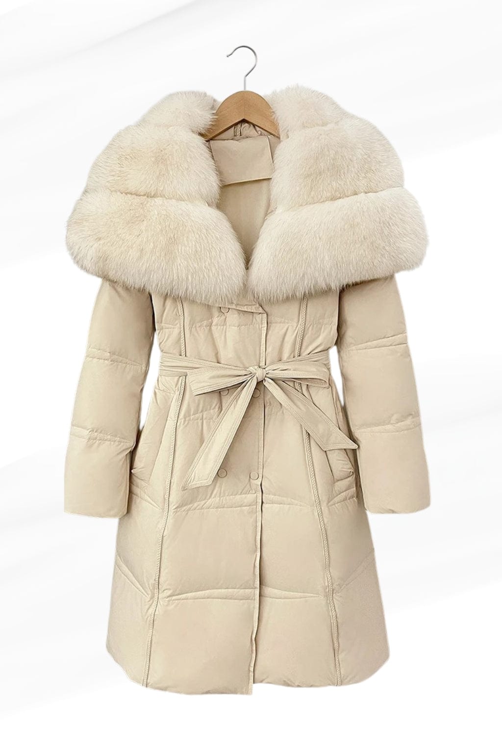 Veste fourrure femme crème Héritage fourrure