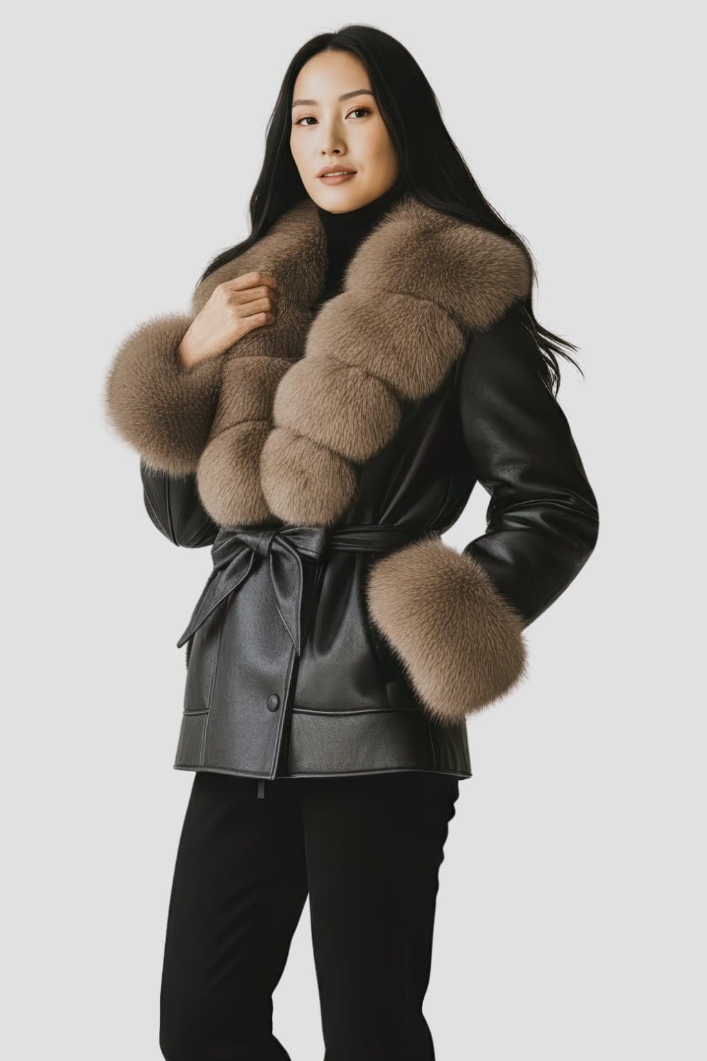 Veste fourrure femme cuir Héritage fourrure