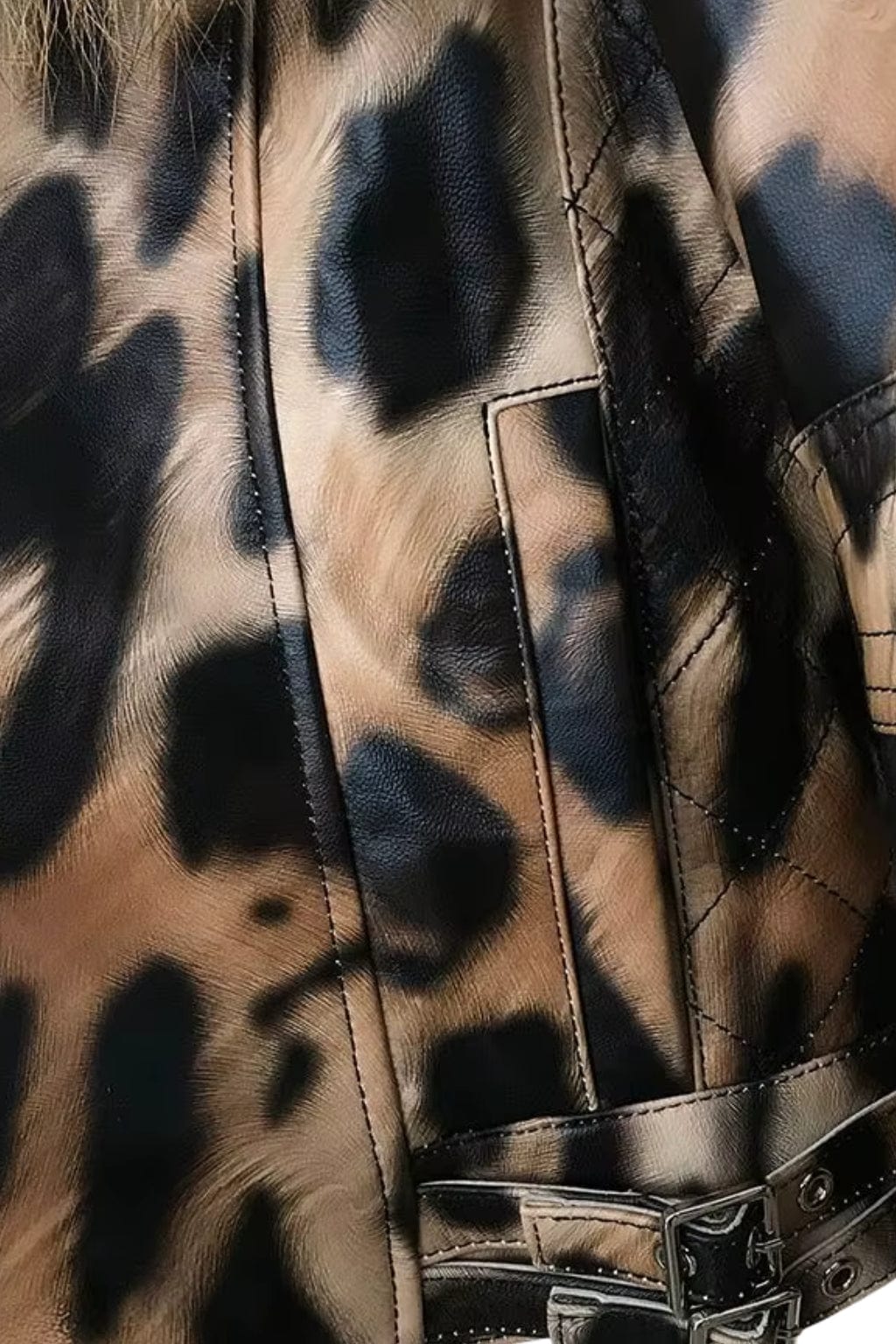 Veste fourrure femme léopard Héritage fourrure