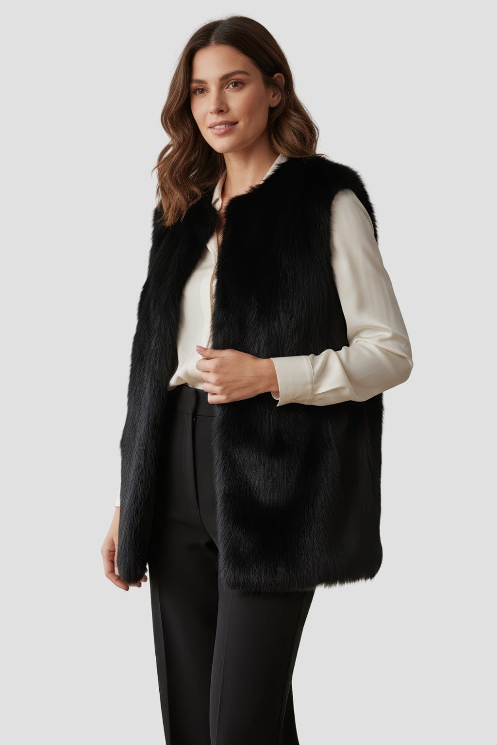 Veste fourrure femme manche courte Héritage fourrure