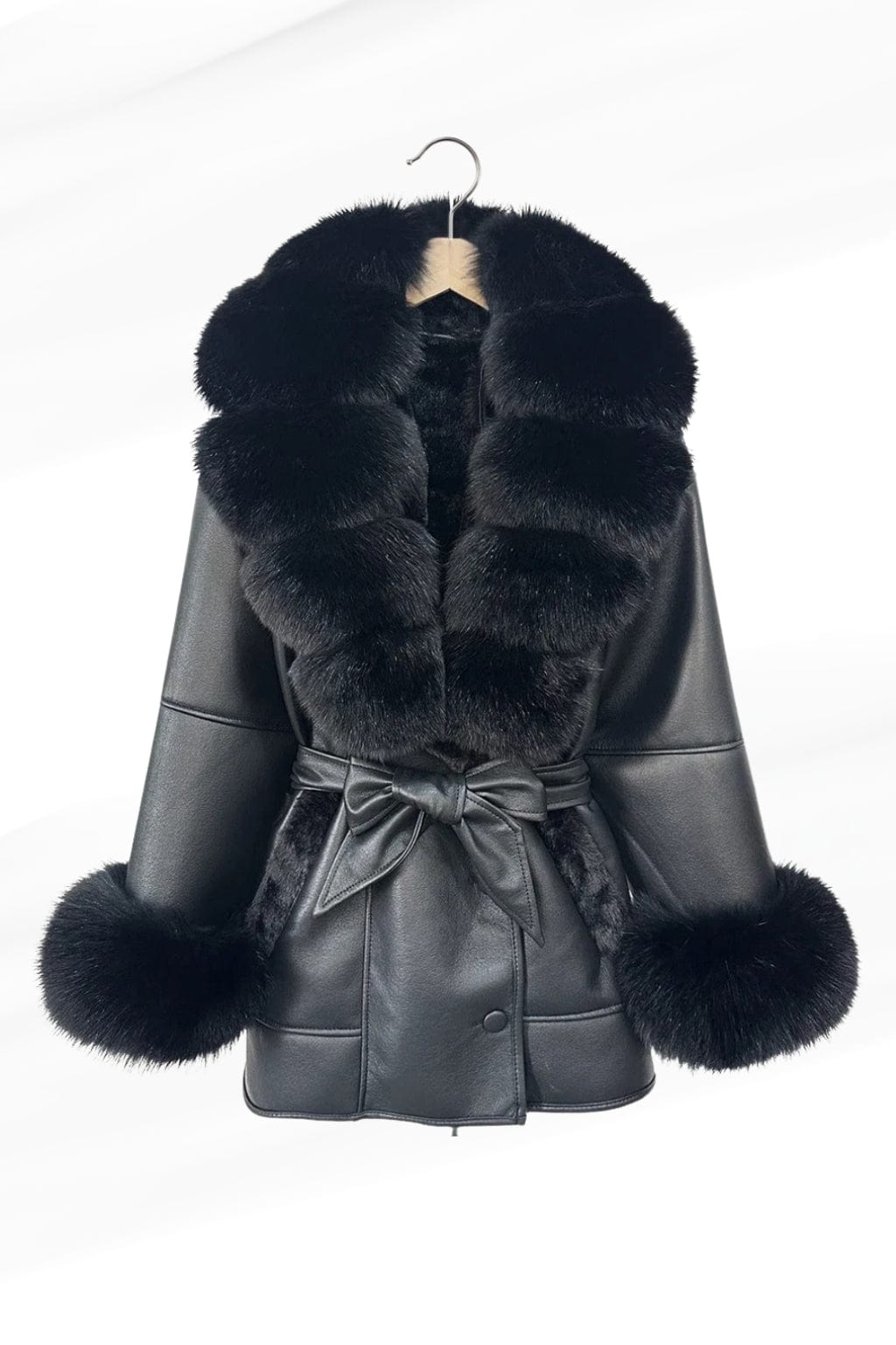 Veste fourrure femme noire Héritage fourrure