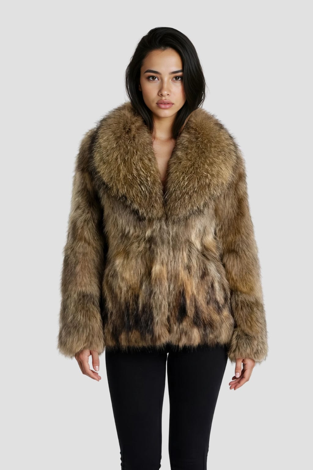 Veste fourrure femme renard marron Héritage fourrure