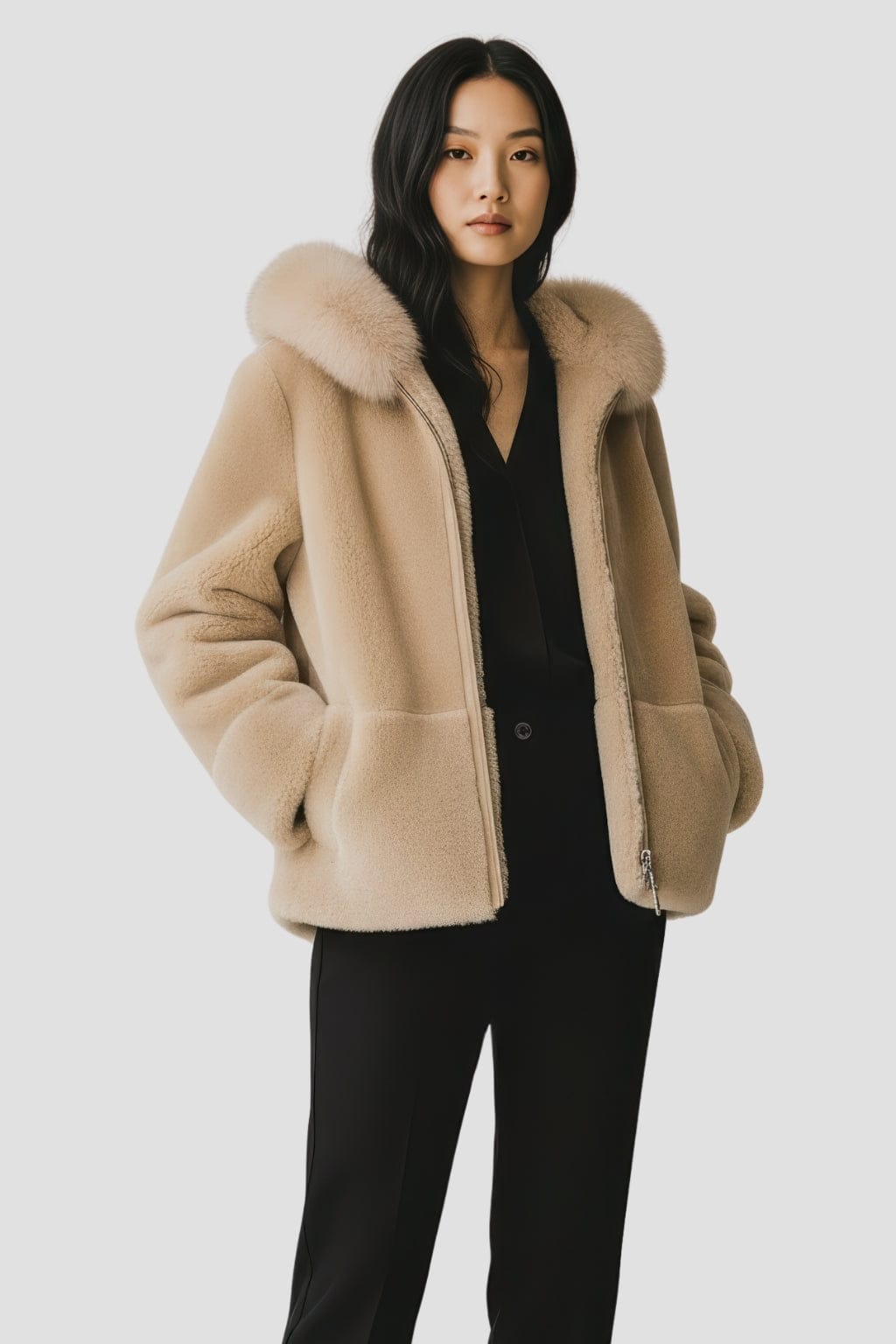 Veste fourrure femme réversible Héritage fourrure