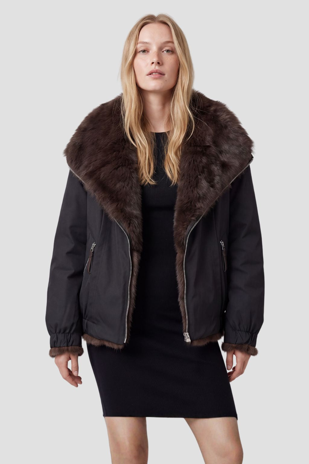 Veste fourrure femme réversible Héritage fourrure