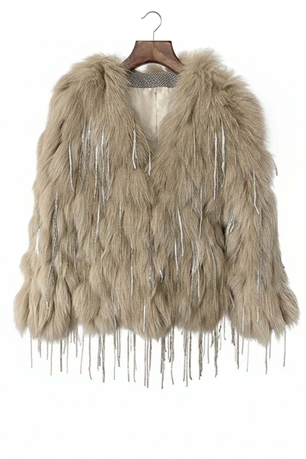 Veste fourrure femme vison beige Héritage fourrure