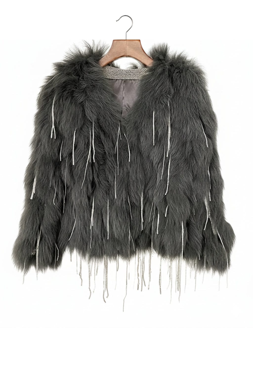 Veste fourrure femme vison gris Héritage fourrure