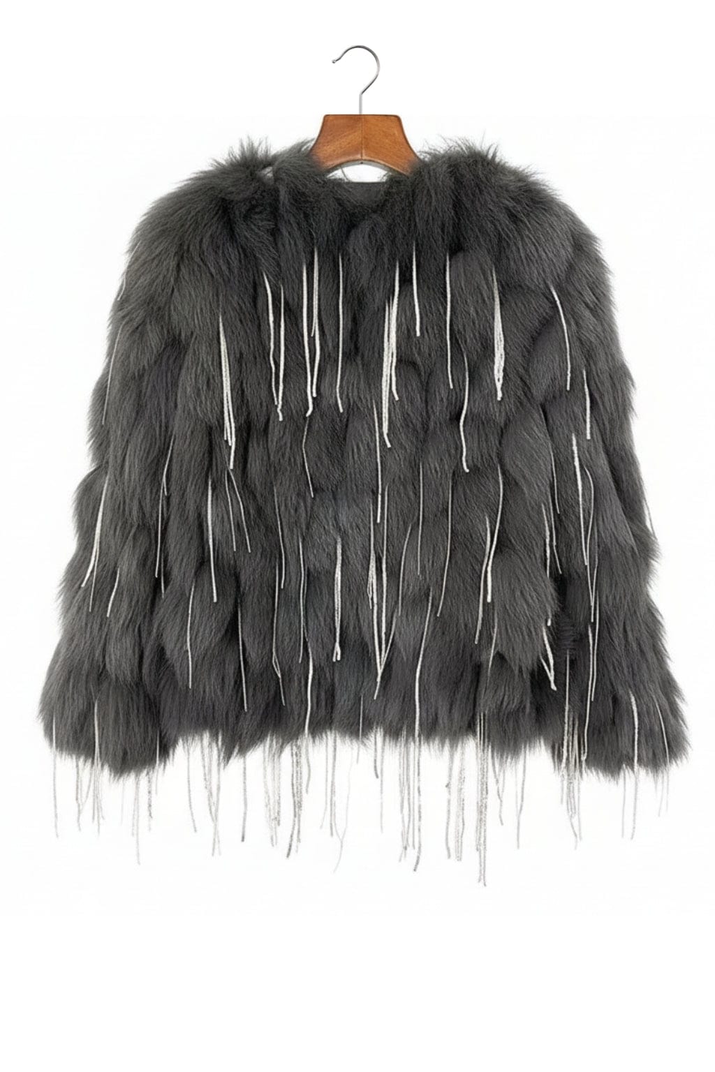 Veste fourrure femme vison gris Héritage fourrure