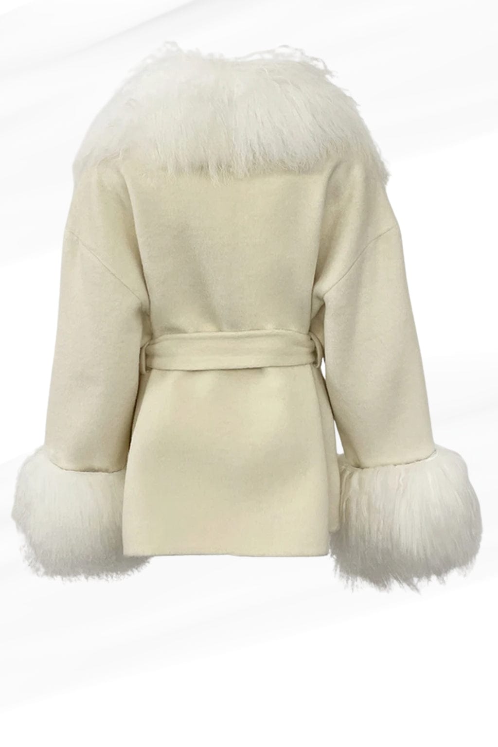 Veste fourrure mouton beige Héritage fourrure