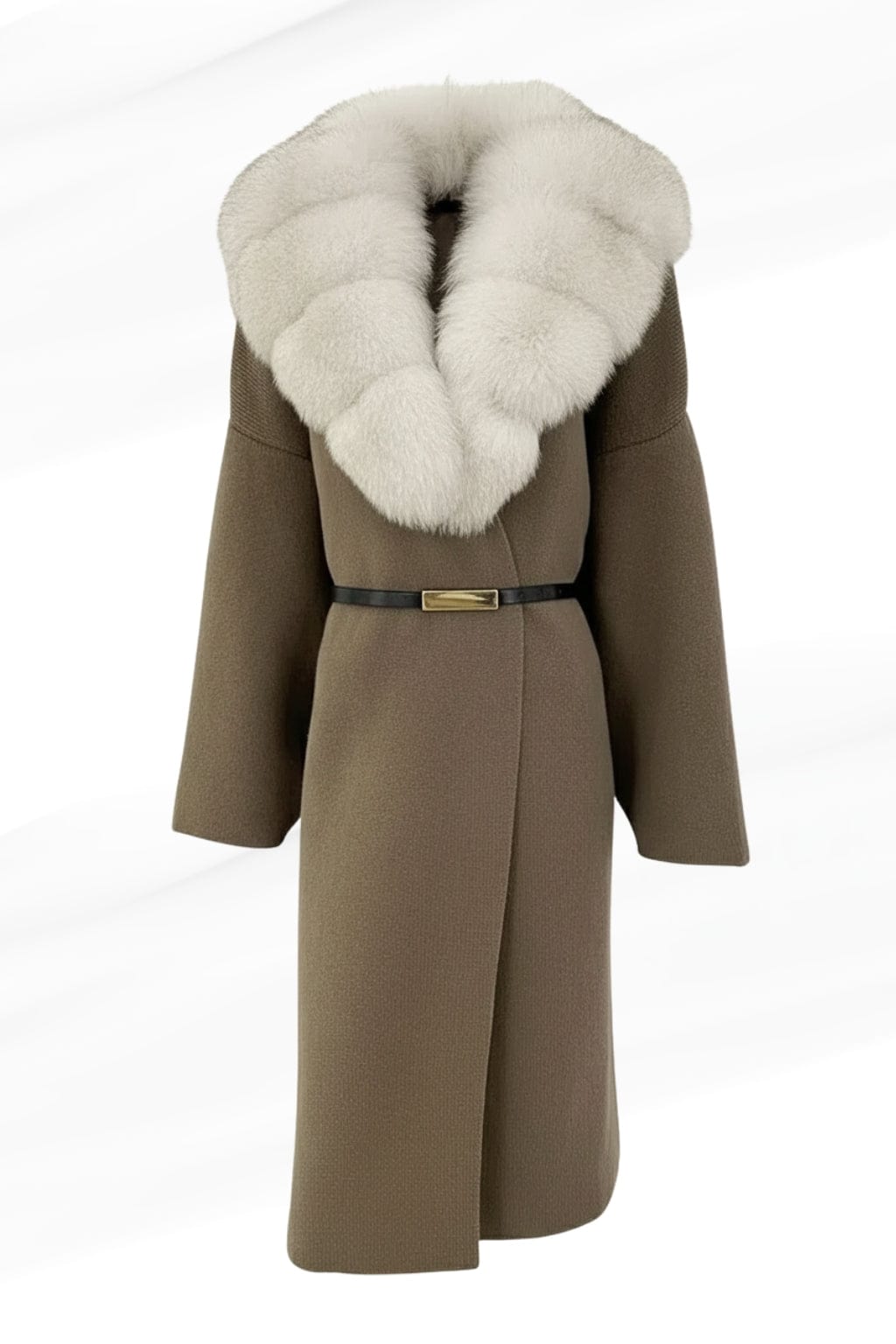 Veste longue en fourrure brune Héritage fourrure