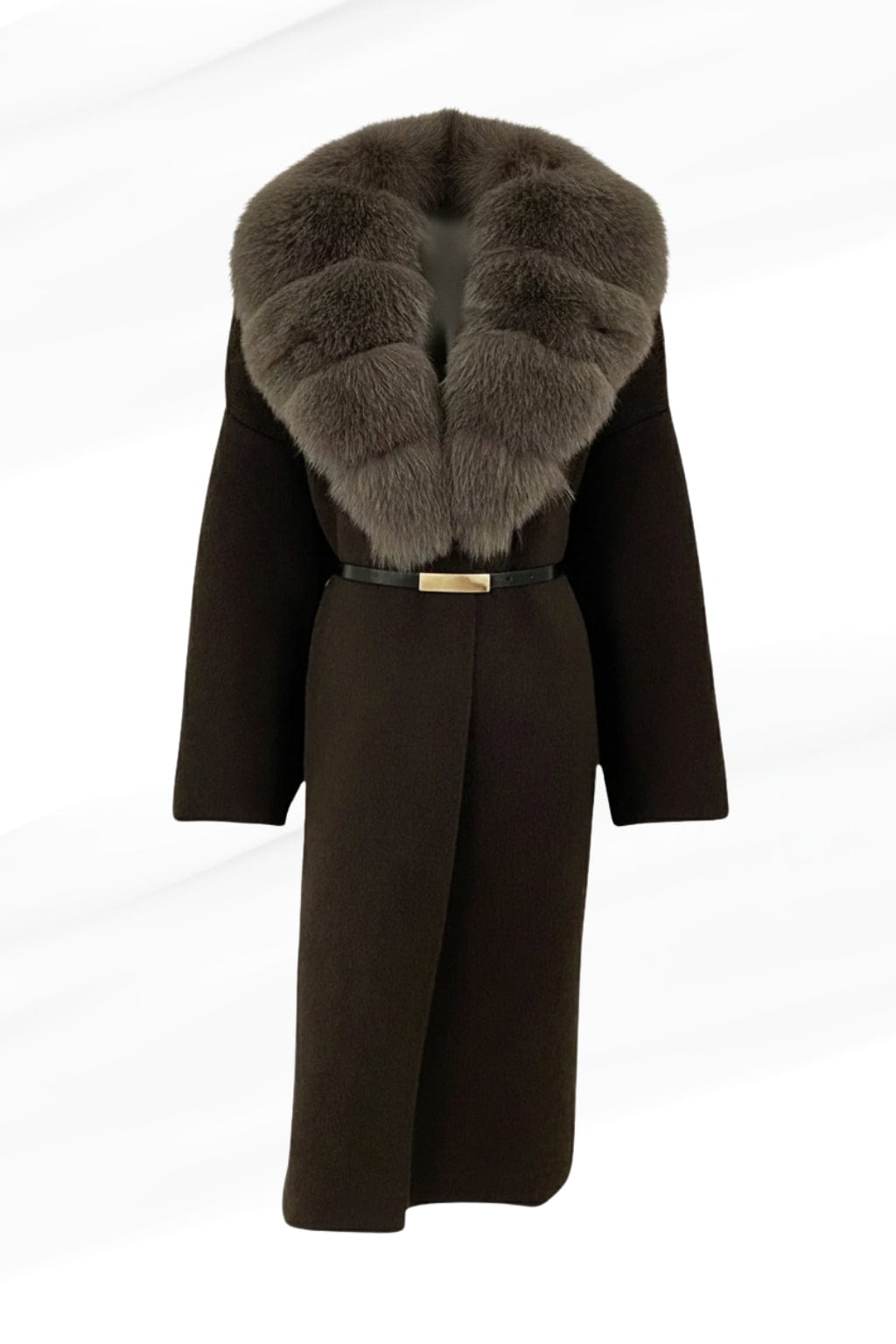 Veste longue en fourrure marron Héritage fourrure