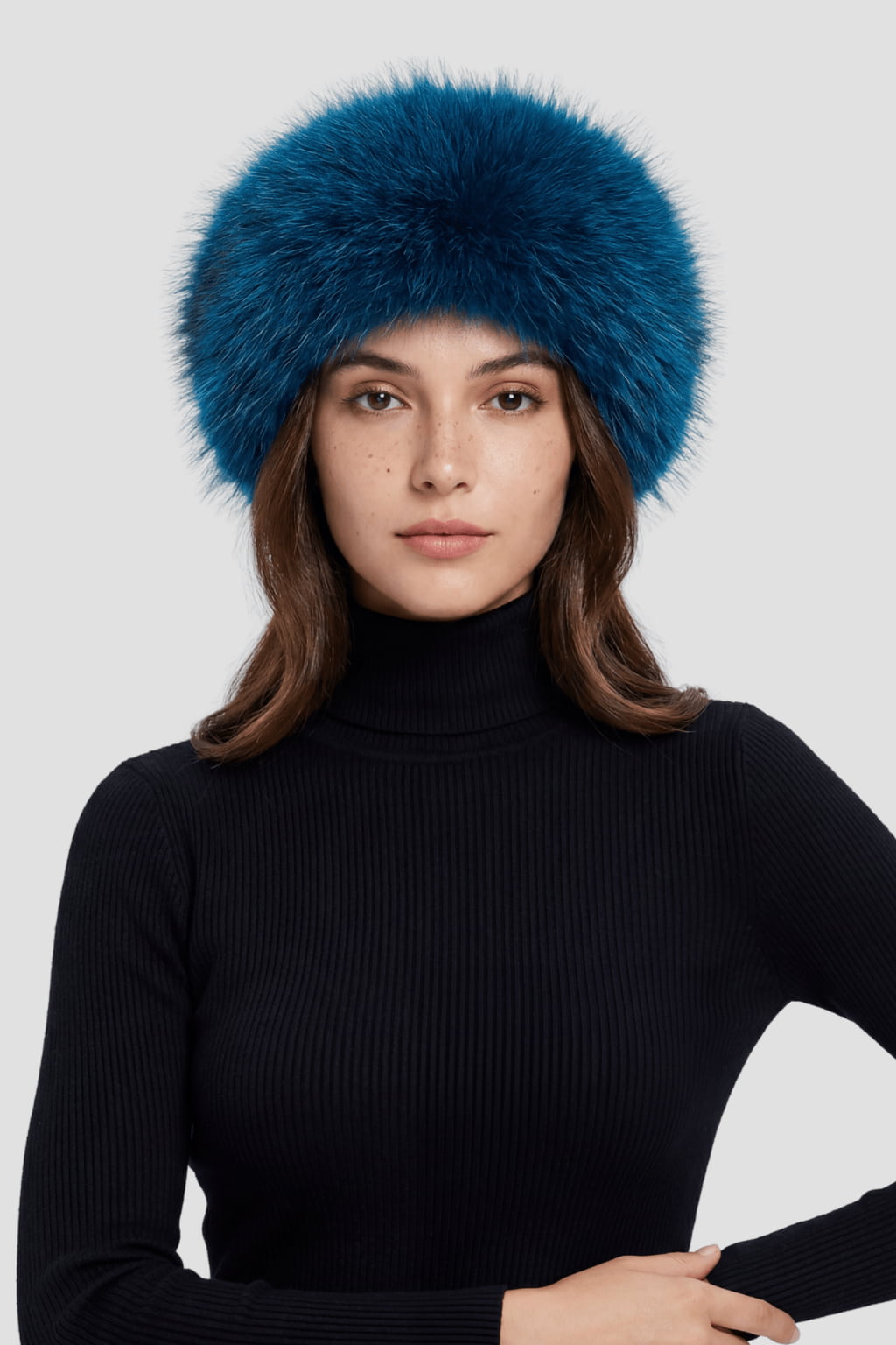 Bandeau en fourrure bleu Héritage fourrure