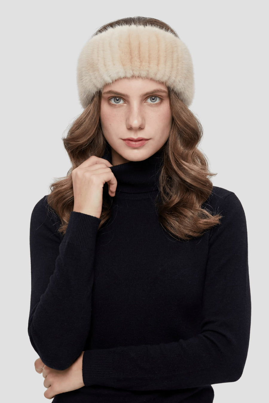 Bandeau en fourrure crème Héritage fourrure