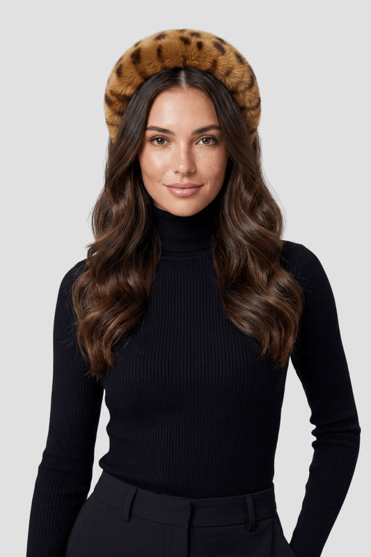 Bandeau en fourrure léopard Héritage fourrure