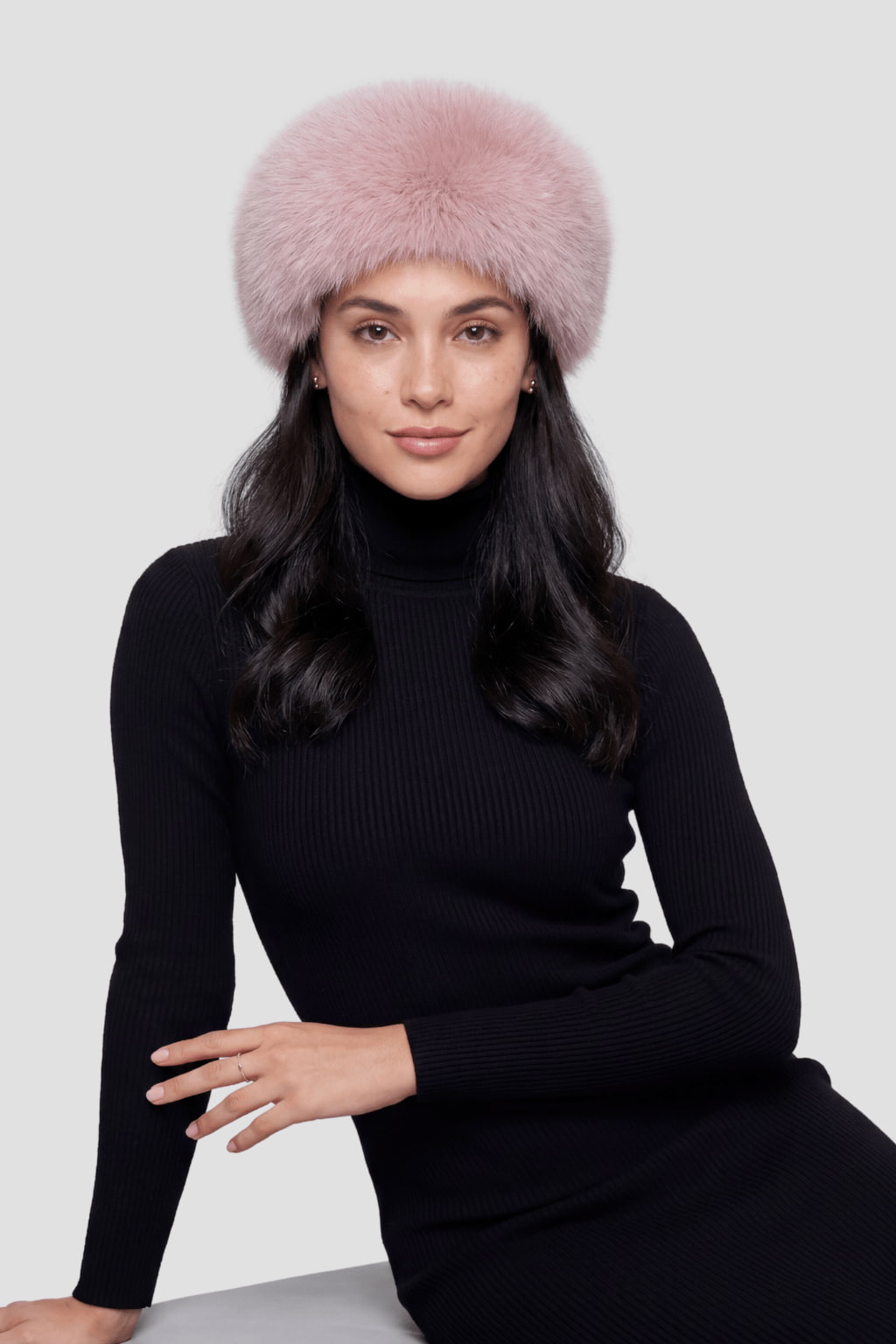 Bandeau en fourrure rose Héritage fourrure