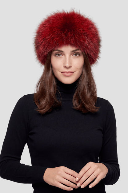 Bandeau fourrure rouge Héritage fourrure
