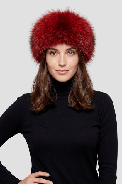 Bandeau fourrure rouge Héritage fourrure